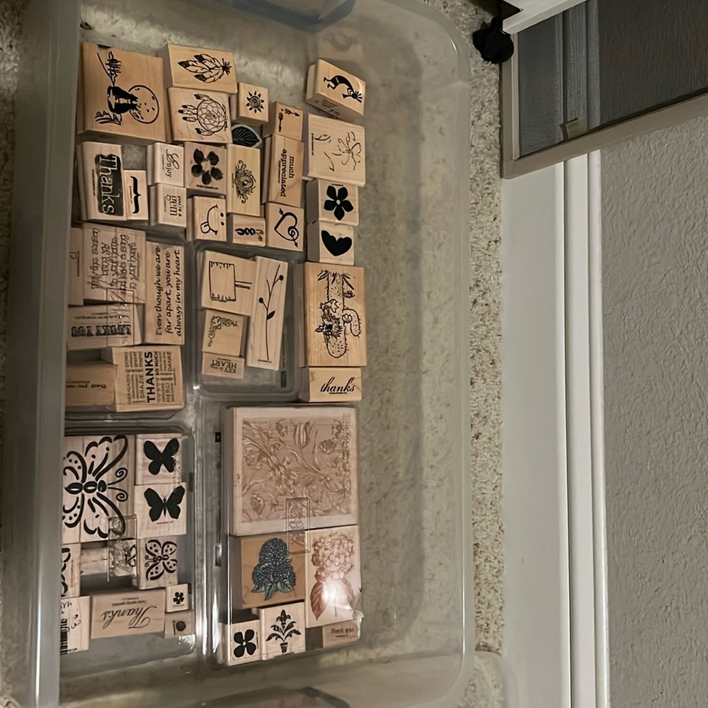 70 rubber stamps various designs Christmas